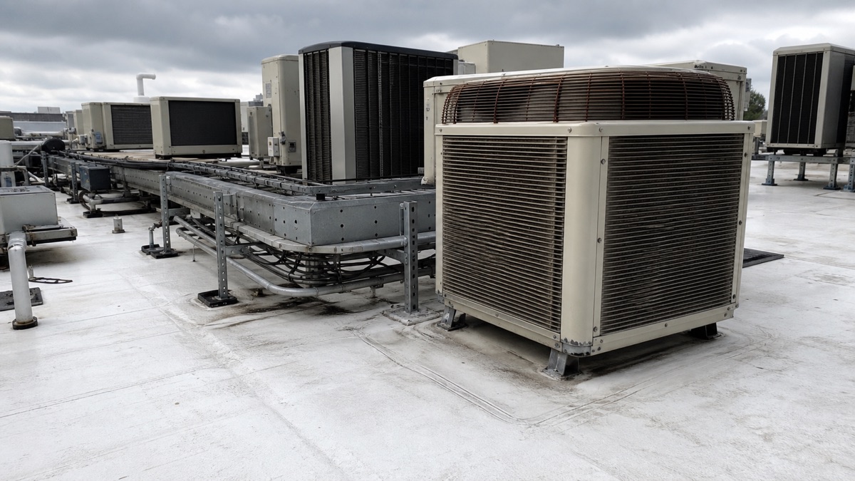 New rooftop equipment added to a warranted roof without proper support